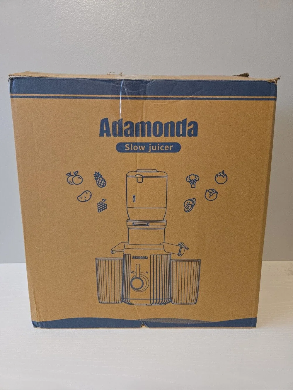 250 Watt Adamonda Slow Juicer New In Box. Silver-gray